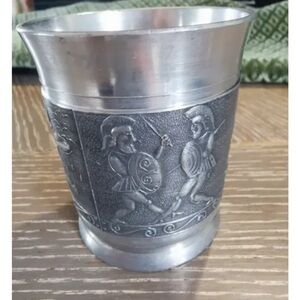 Vintage Zinn Pewter Decorative Mug with Handle‎ Decor